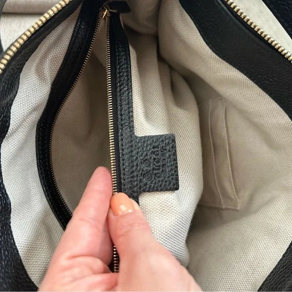 Gucci Black Pebbled Calfskin SoHo Hobo Bag Large - Picture 12 of 15
